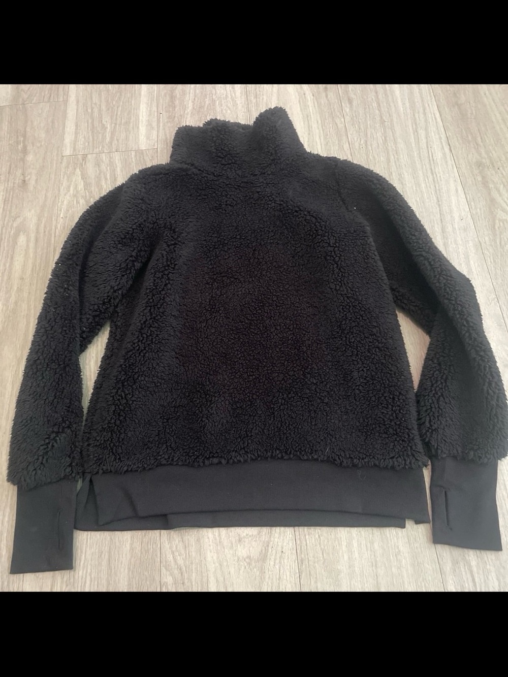 GAIAM Black Sherpa Turtleneck Pullover